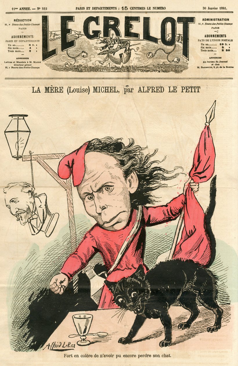 Okładka „Le Grelot”, Satyryczna w kolorach autorstwa Alfred Le Petit
