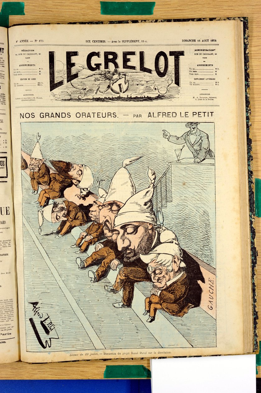 Okładka „Le Grelot”, numer 175, Satyryka w Kolorach autorstwa Alfred Le Petit