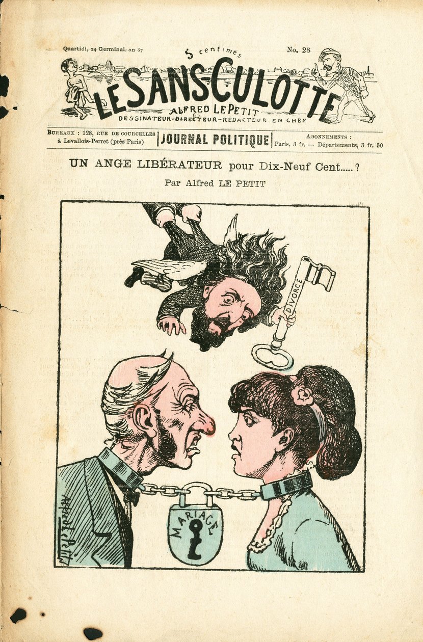 Okładka „”Le Sans-Panlotte””, numer 28, Satirique en Couleurs autorstwa Alfred Le Petit