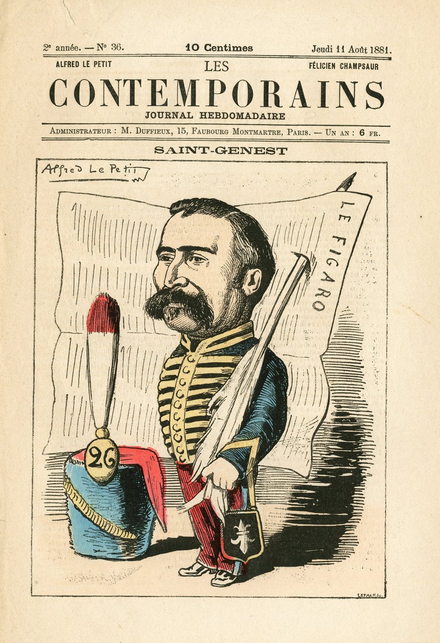 Okładka „Les Contemporains”, numer 36 autorstwa Alfred Le Petit