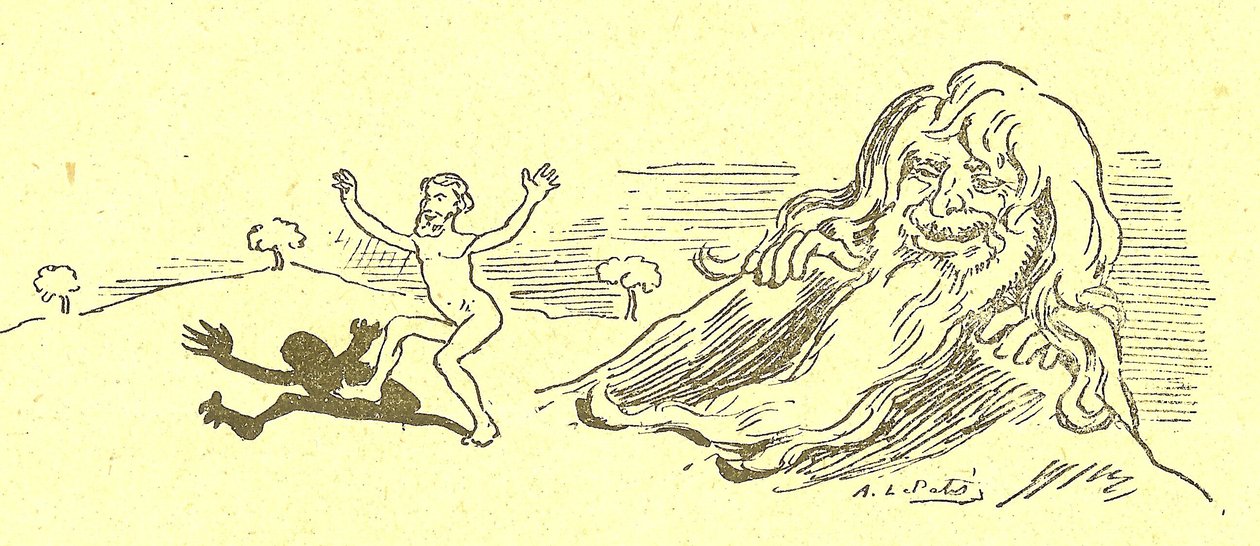 Ilustracja przedstawiająca Alfreda Le Pete (1841-1909) w Gros-Jean i jego lekarstwo autorstwa Alfred Le Petit