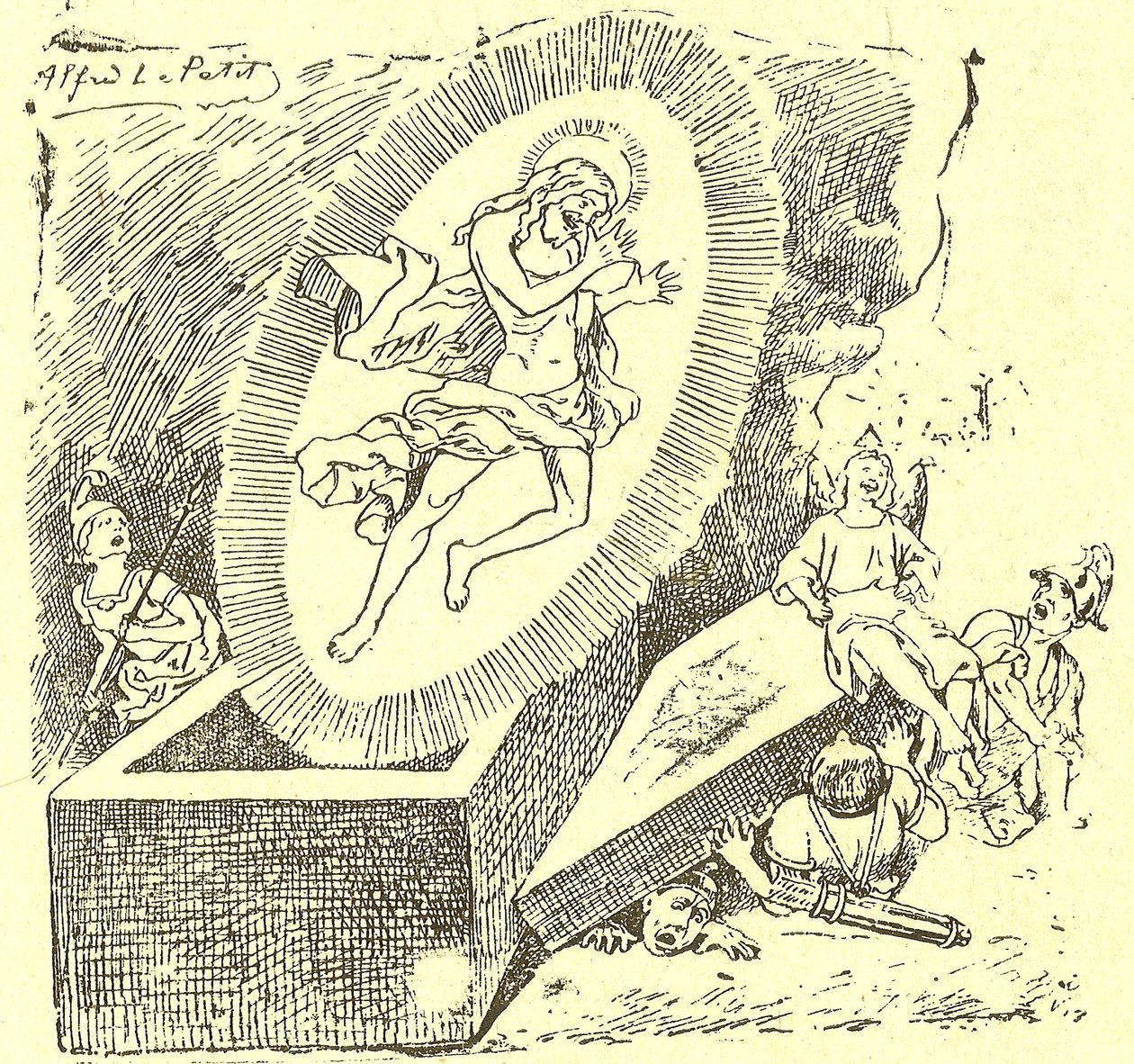 Ilustracja Alfreda Le Pete (1841-1909) w Gros-Jean i jego parafii autorstwa Alfred Le Petit