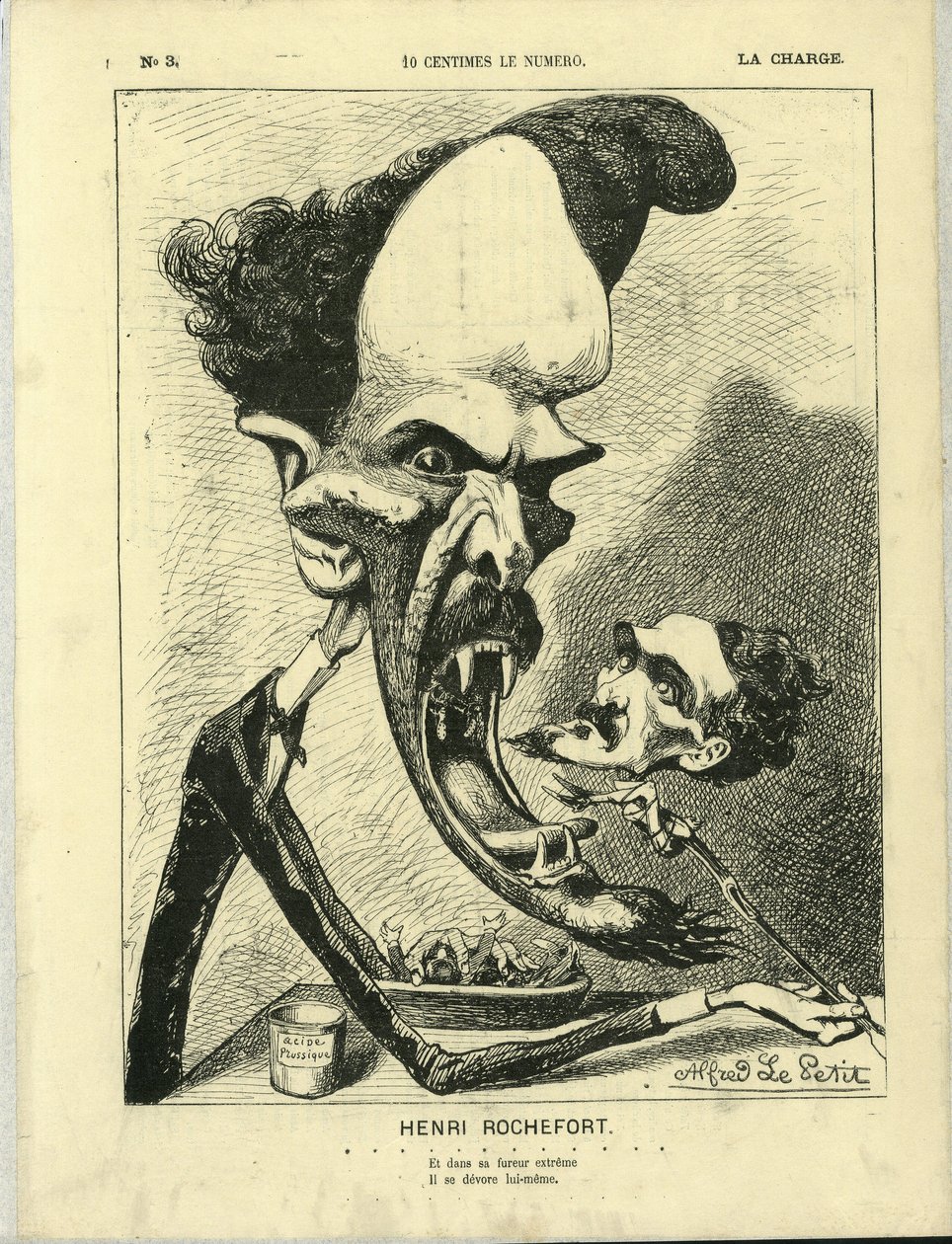 Ilustracja Alfreda Le Pete (1841-1909) w La Charge (1870), nr 3 autorstwa Alfred Le Petit