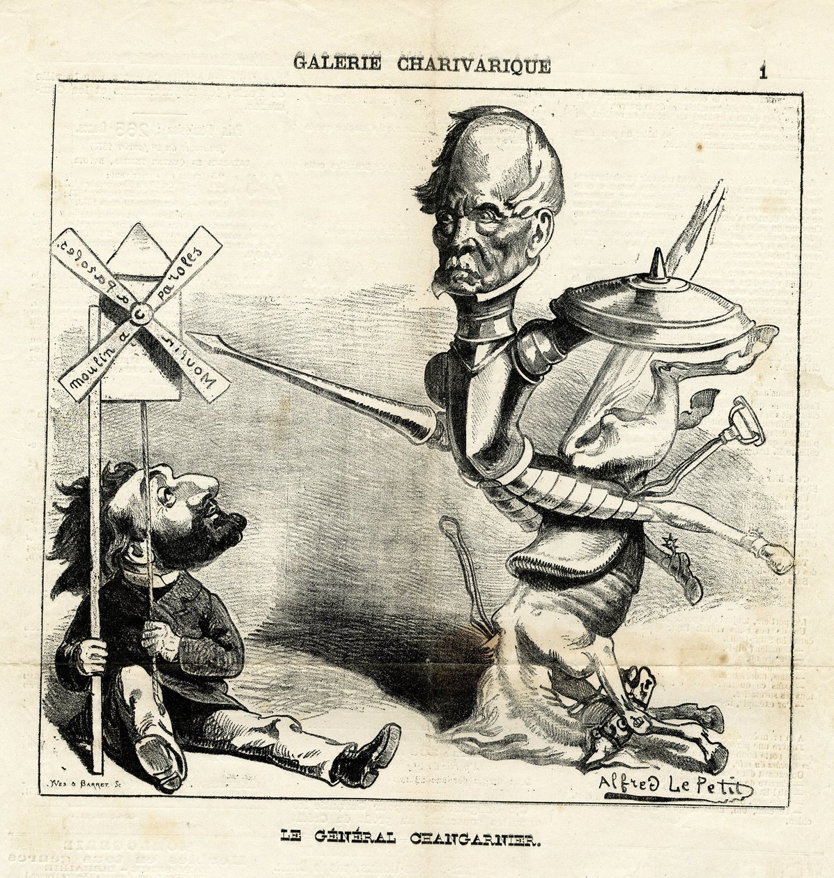 Ilustracja Alfreda Le Pete (1841-1909) w Le Charivari autorstwa Alfred Le Petit