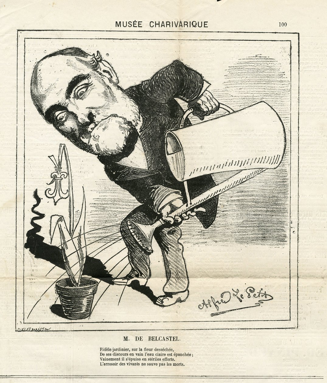 Ilustracja Alfreda Le Pete (1841-1909) w Le Charivari autorstwa Alfred Le Petit