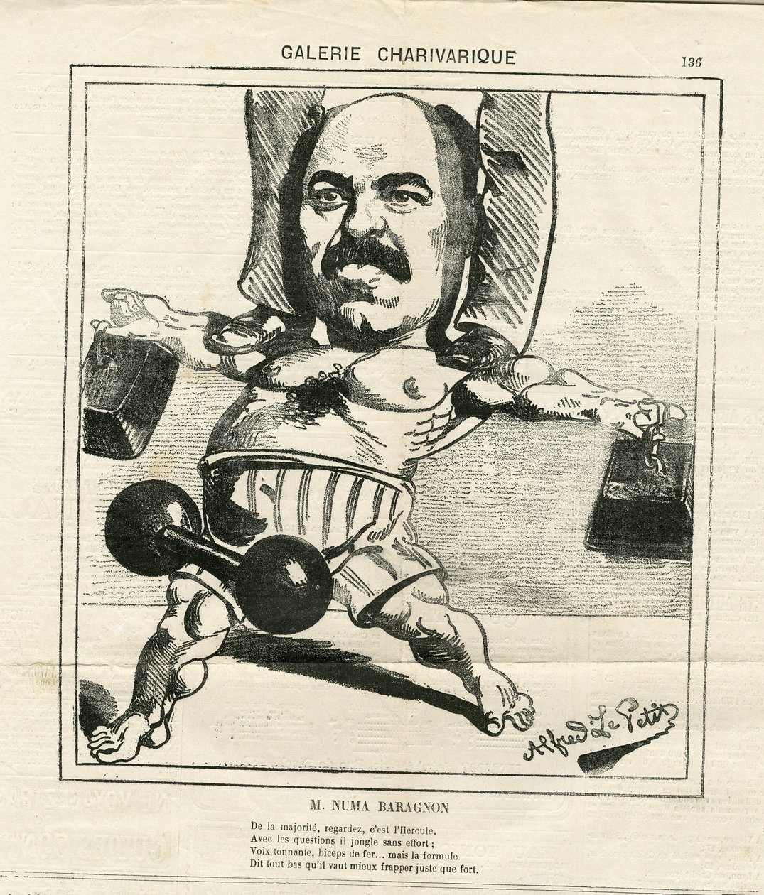 Ilustracja Alfreda Le Pete (1841-1909) w Le Charivari autorstwa Alfred Le Petit