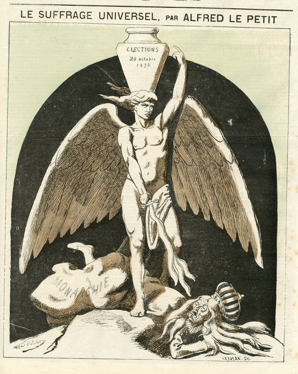 Ilustracja Alfreda Le Petity (1841-1909) na okładkę Le Grelot autorstwa Alfred Le Petit