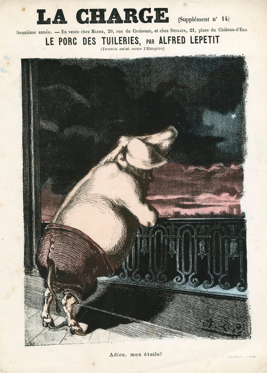 Szarża (1870), nr 15, Satyryczny w kolorze autorstwa Alfred Le Petit