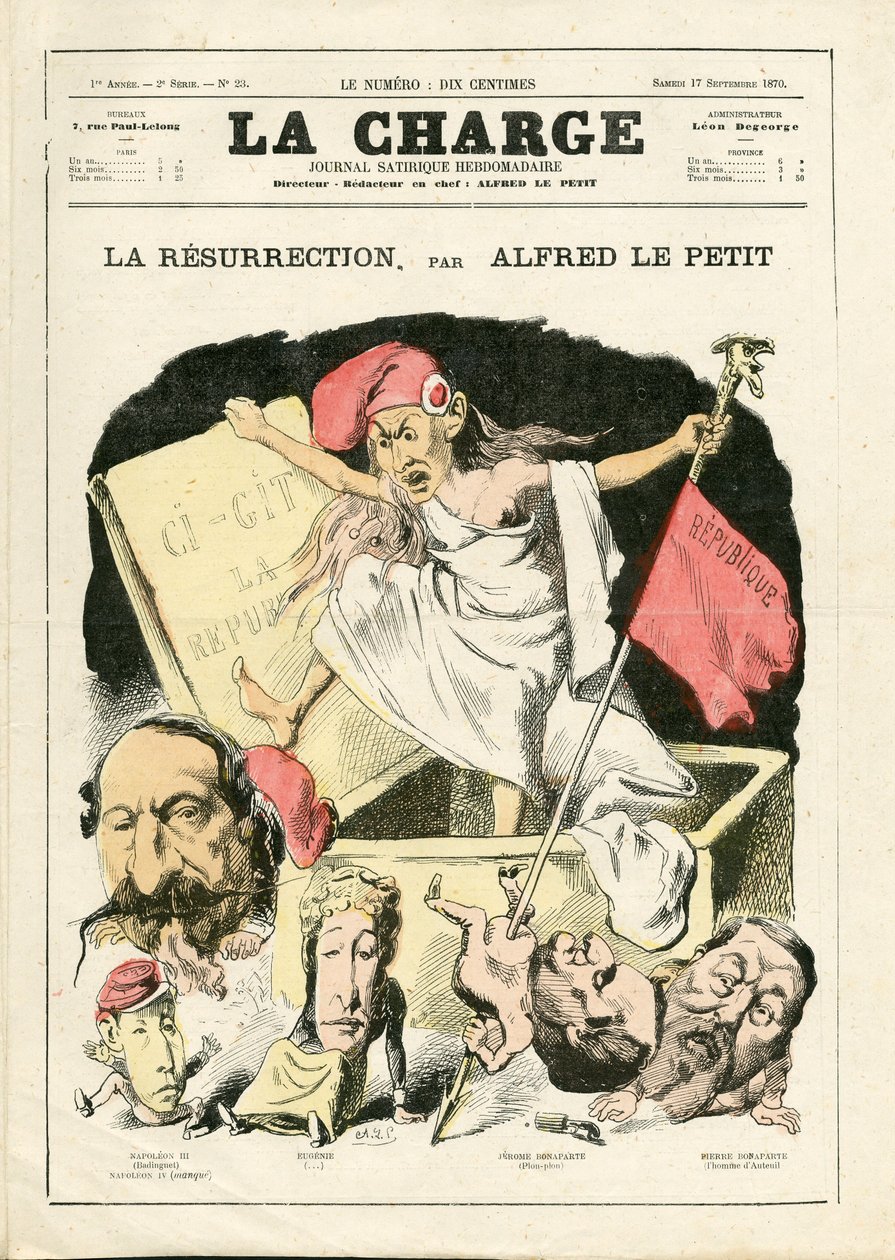 Szarża (1870), nr 23, Satyryczny w kolorze autorstwa Alfred Le Petit