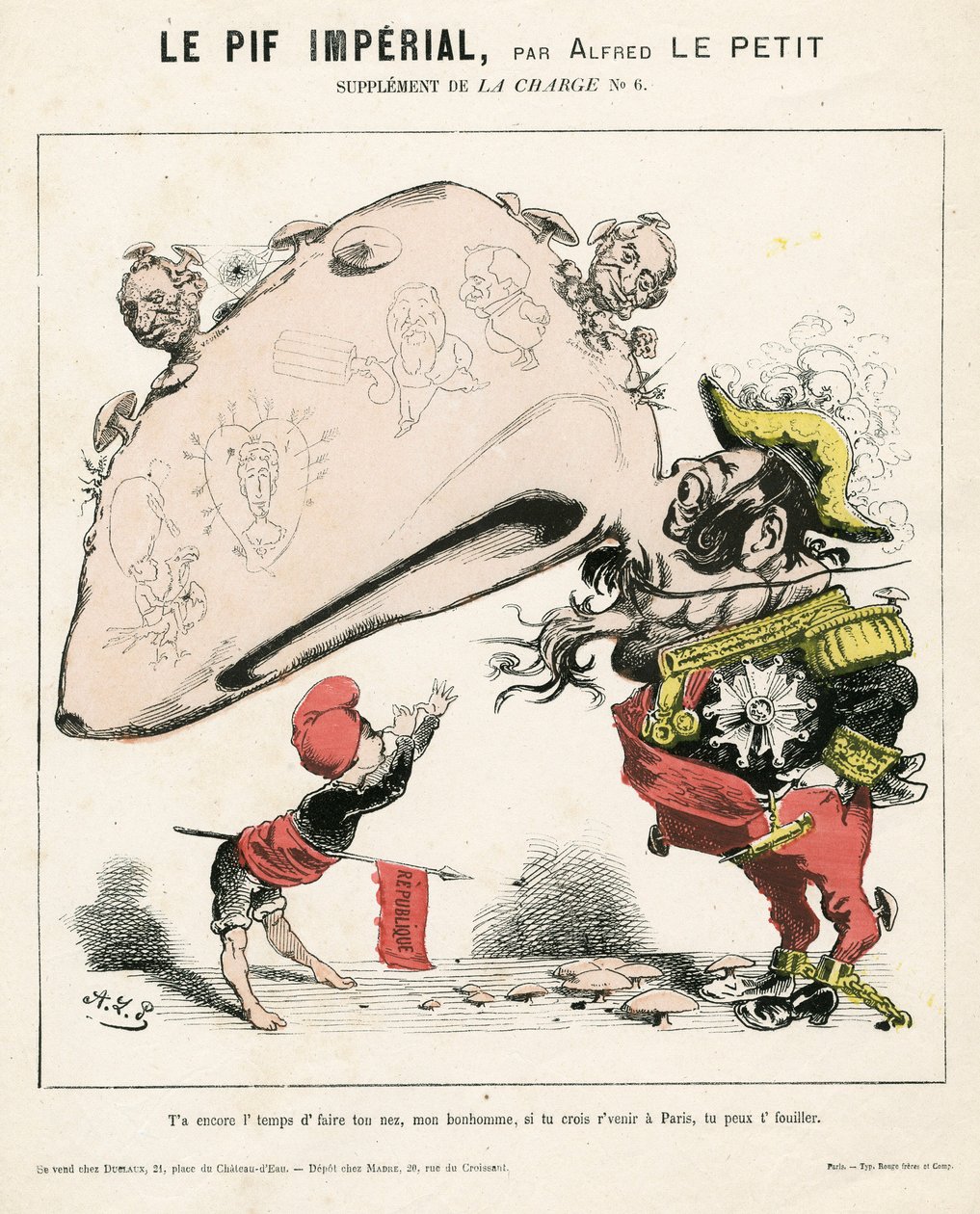 Szarża (1870), nr 6, Kolor satyryczny autorstwa Alfred Le Petit
