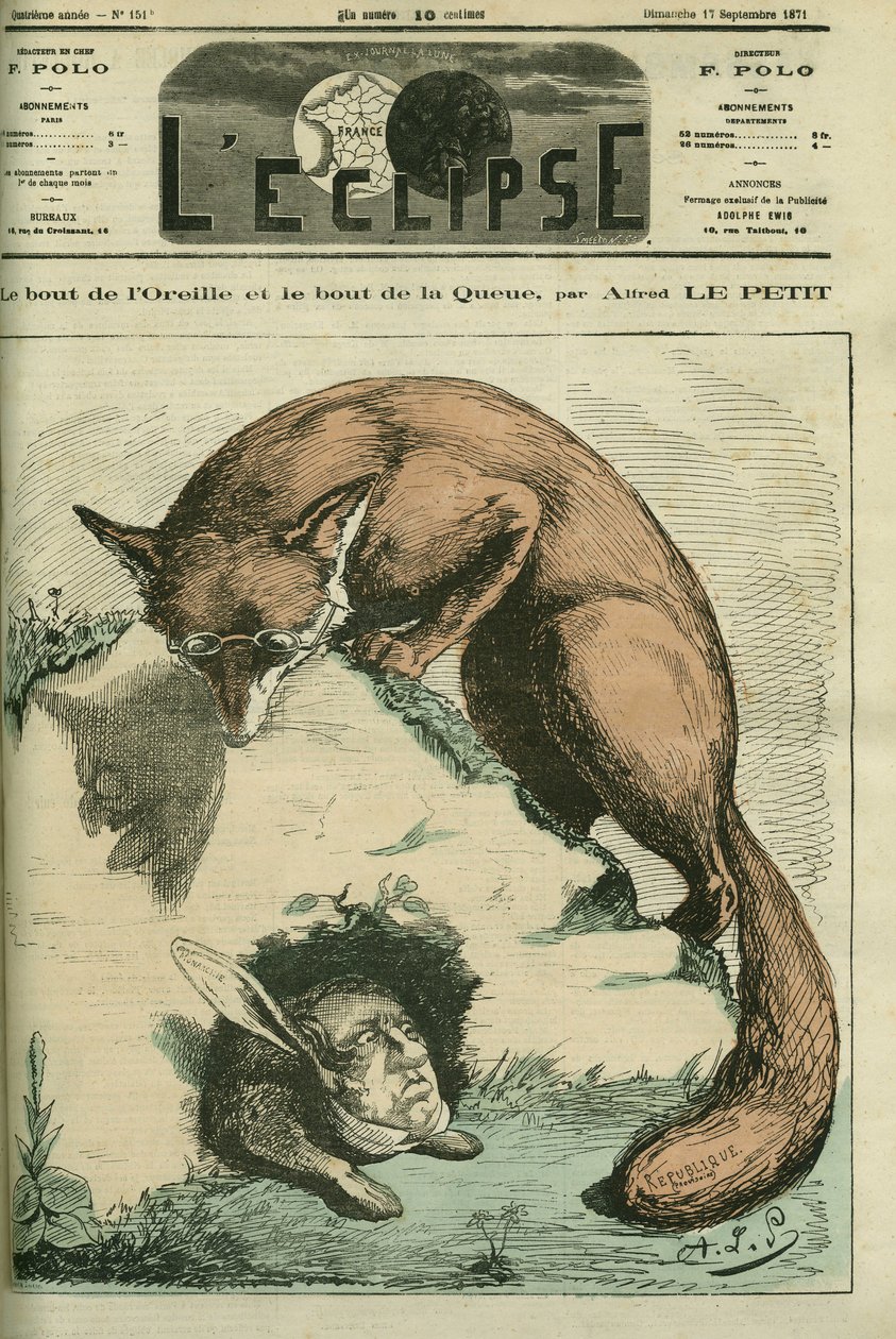 Końcówka ucha i czubek ogona, pomiędzy Adolphe Thiers u lisa - Republique i Philippe d