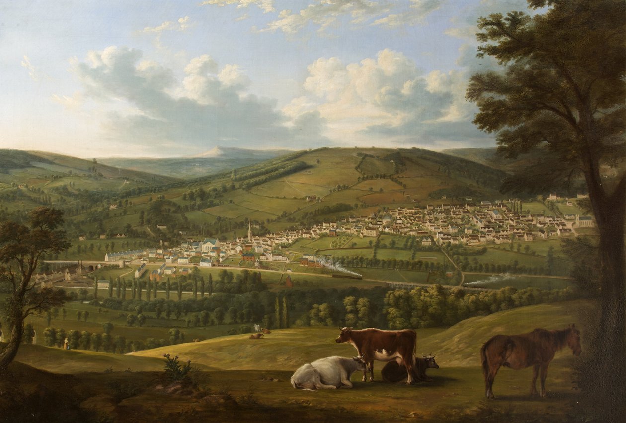 Stroud z okolic Rodborough Fort, Gloucestershire autorstwa Alfred Newland Smith