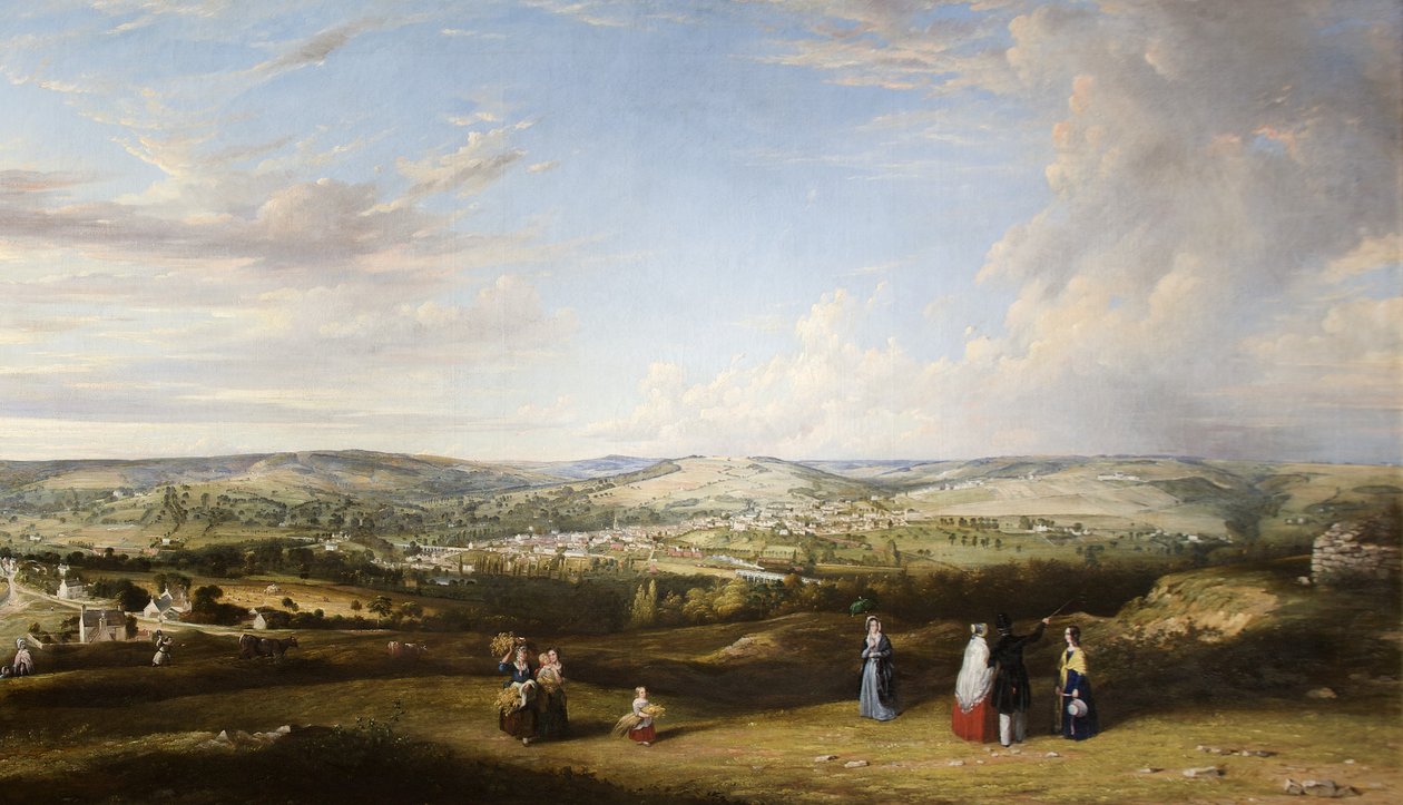 Stroud z okolic Rodborough Fort, Gloucestershire autorstwa Alfred Newland Smith