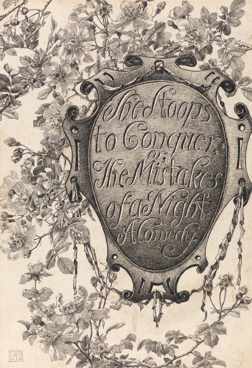 Strona tytułowa książki She Stoops to Conquer autorstwa Alfred Parsons
