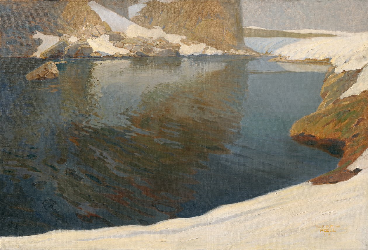 górskie jezioro autorstwa Alfred Poell