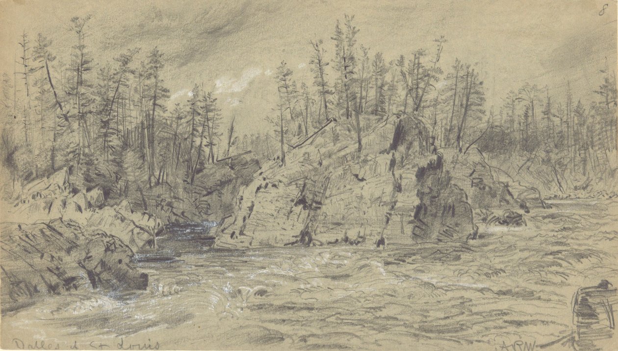 Dalles w St. Louis autorstwa Alfred R. Waud