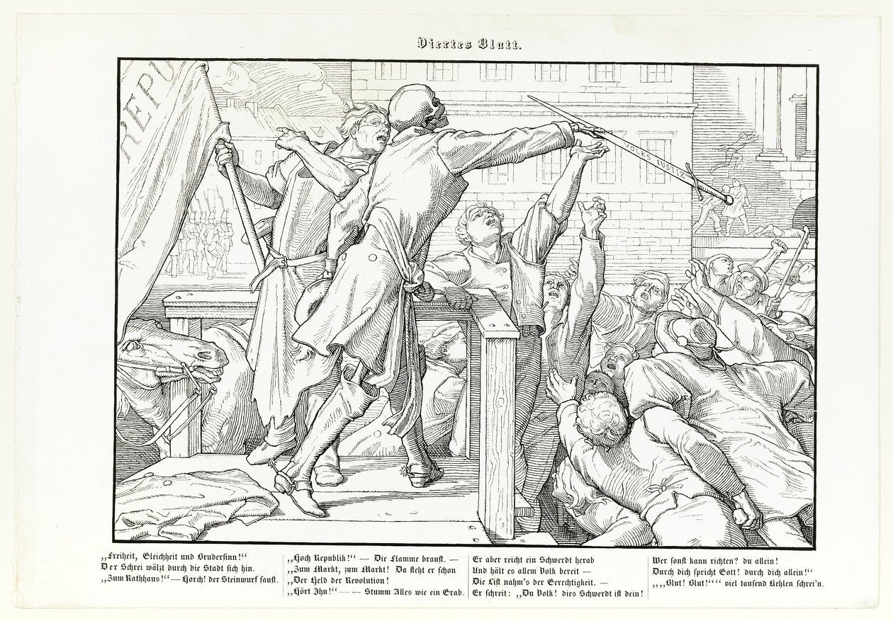 Również Taniec Śmierci, płyta IV autorstwa Alfred Rethel