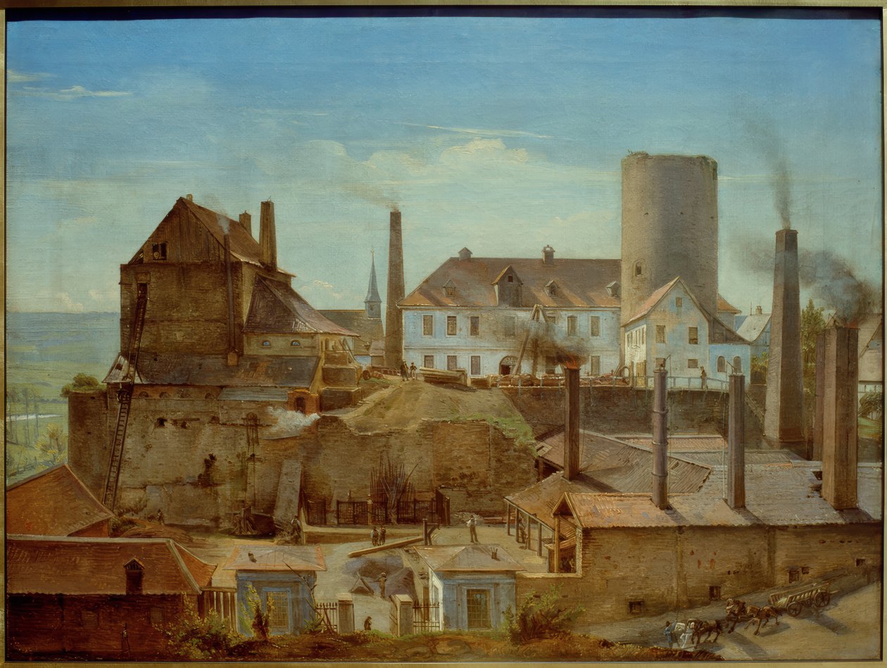 Fabryka Harkort w Burg Wetter nad Zagłębiem Ruhry autorstwa Alfred Rethel