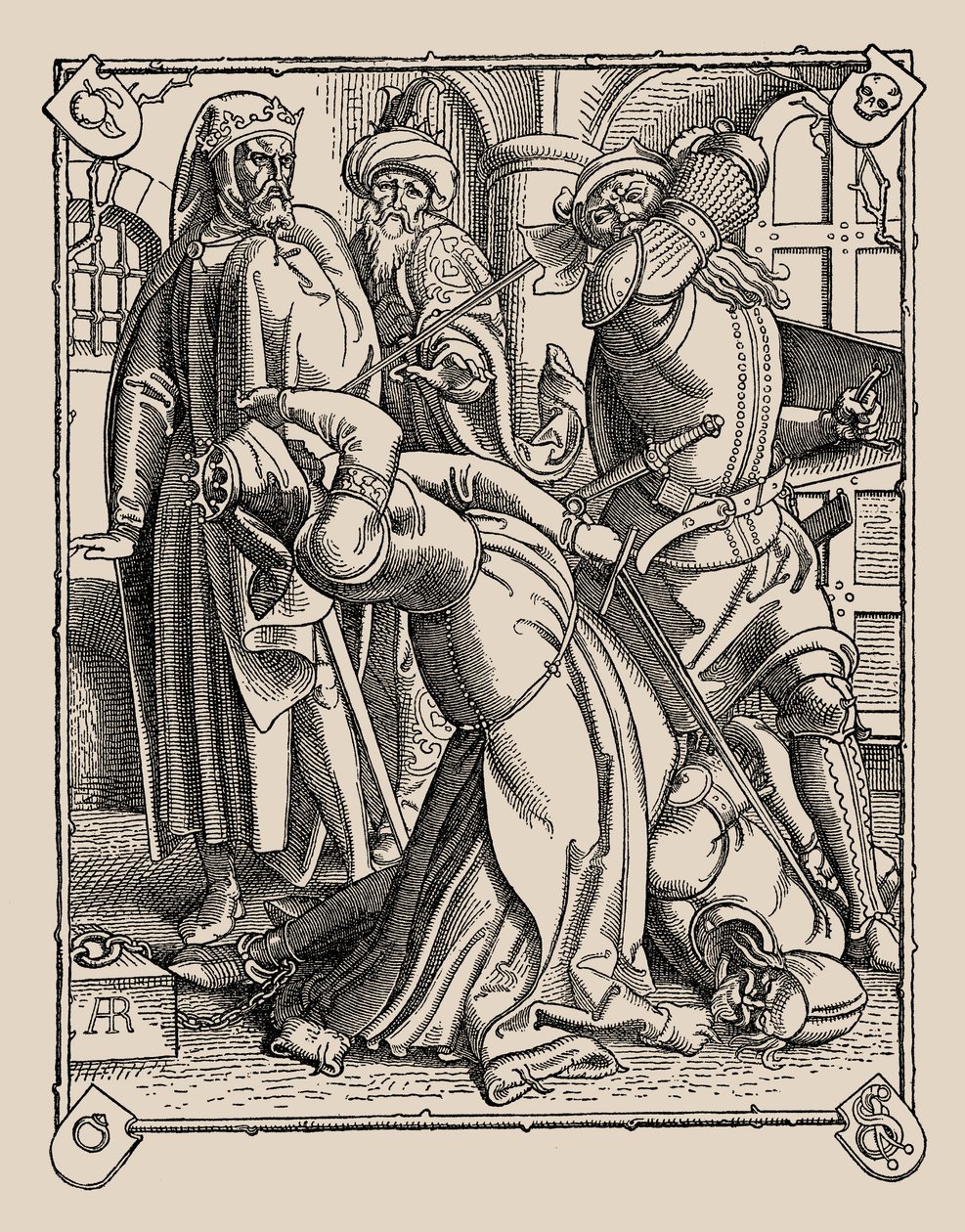 Die Nibelungen. Jak zabito Gunthera, Hagena i Kriemhildę, 1840-1841. autorstwa Alfred Rethel