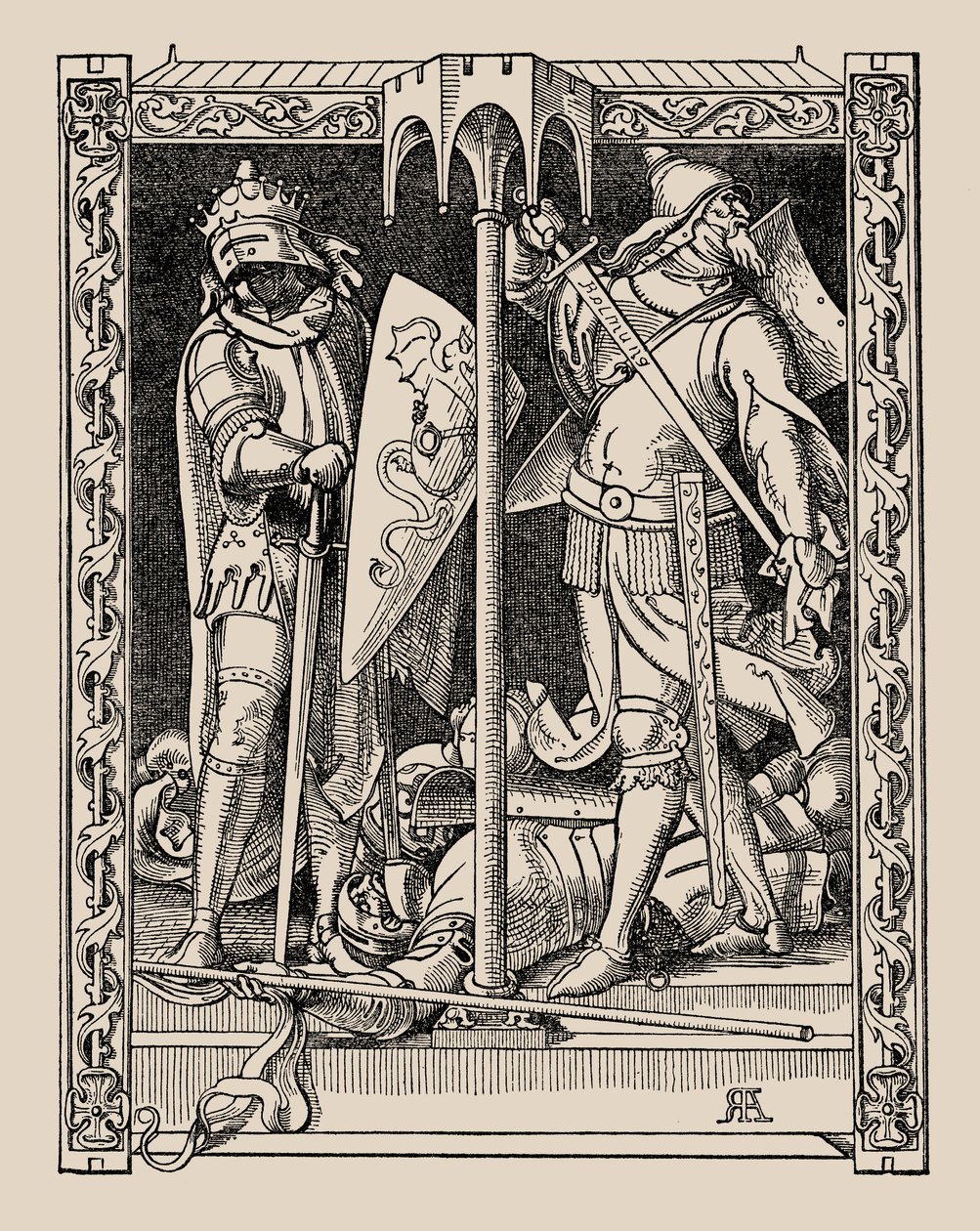 Die Nibelungen. Jak sir Dietrichs wszyscy zostali zabici, 1840-1841. autorstwa Alfred Rethel