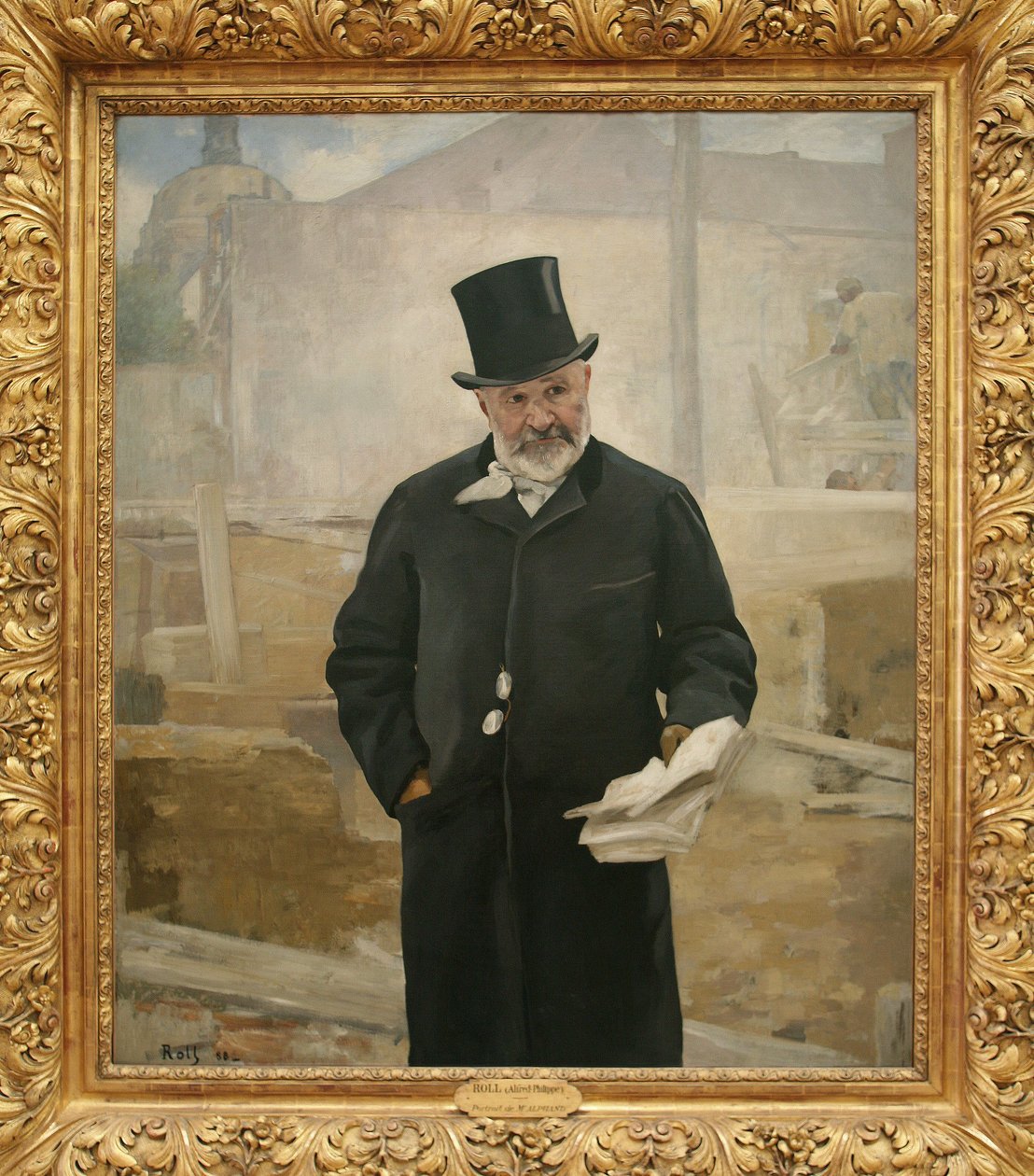 Portret Adolphe Alphand (1817-1891),1888 (olej na płótnie) autorstwa Alfred Roll