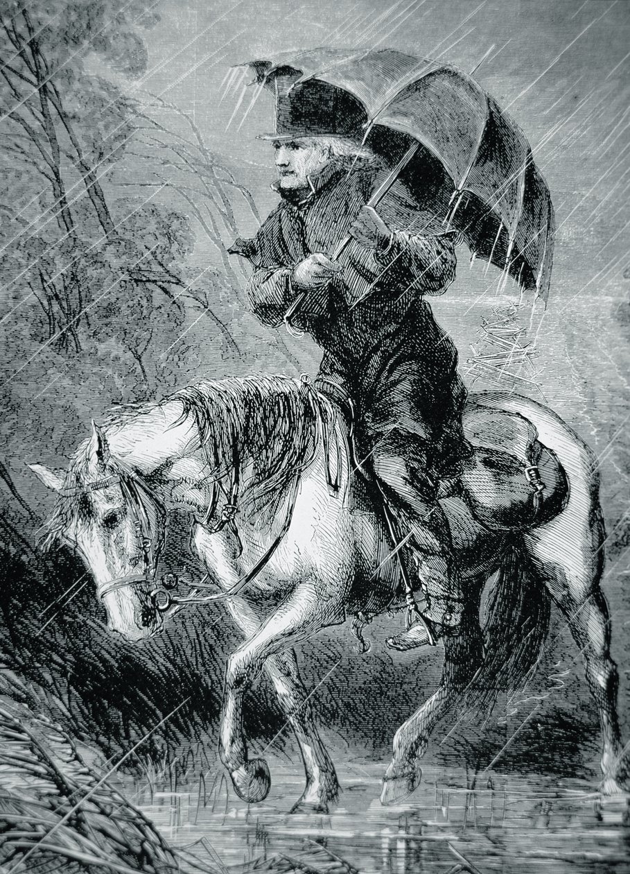 Jeździec na torze, ilustracja z „Harper