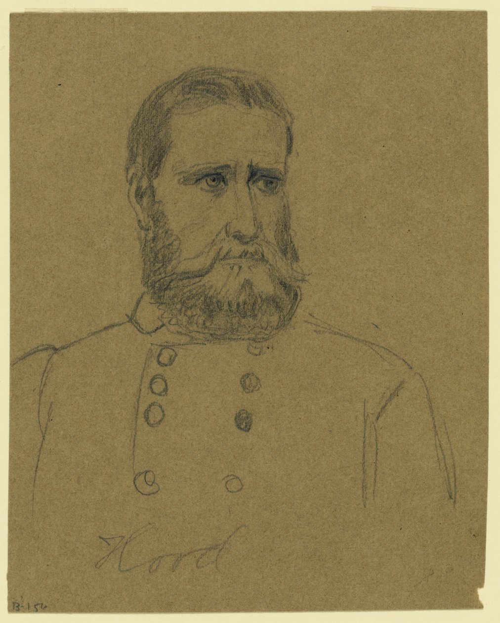Generał Konfederacji John Bell Hood autorstwa Alfred Rudolph Waud