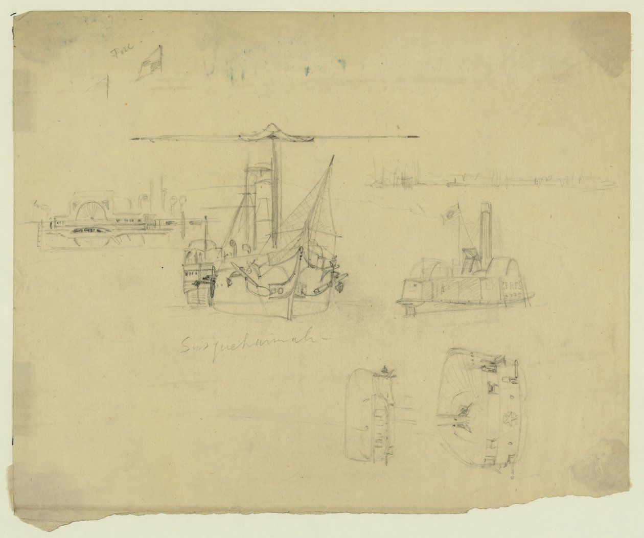 Pięć widoków Susquehanna i Ceres autorstwa Alfred Rudolph Waud