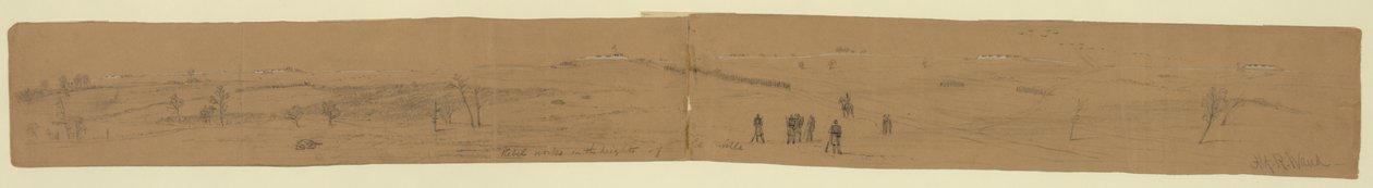 Rebel działa na wyżynach Centerville autorstwa Alfred Rudolph Waud