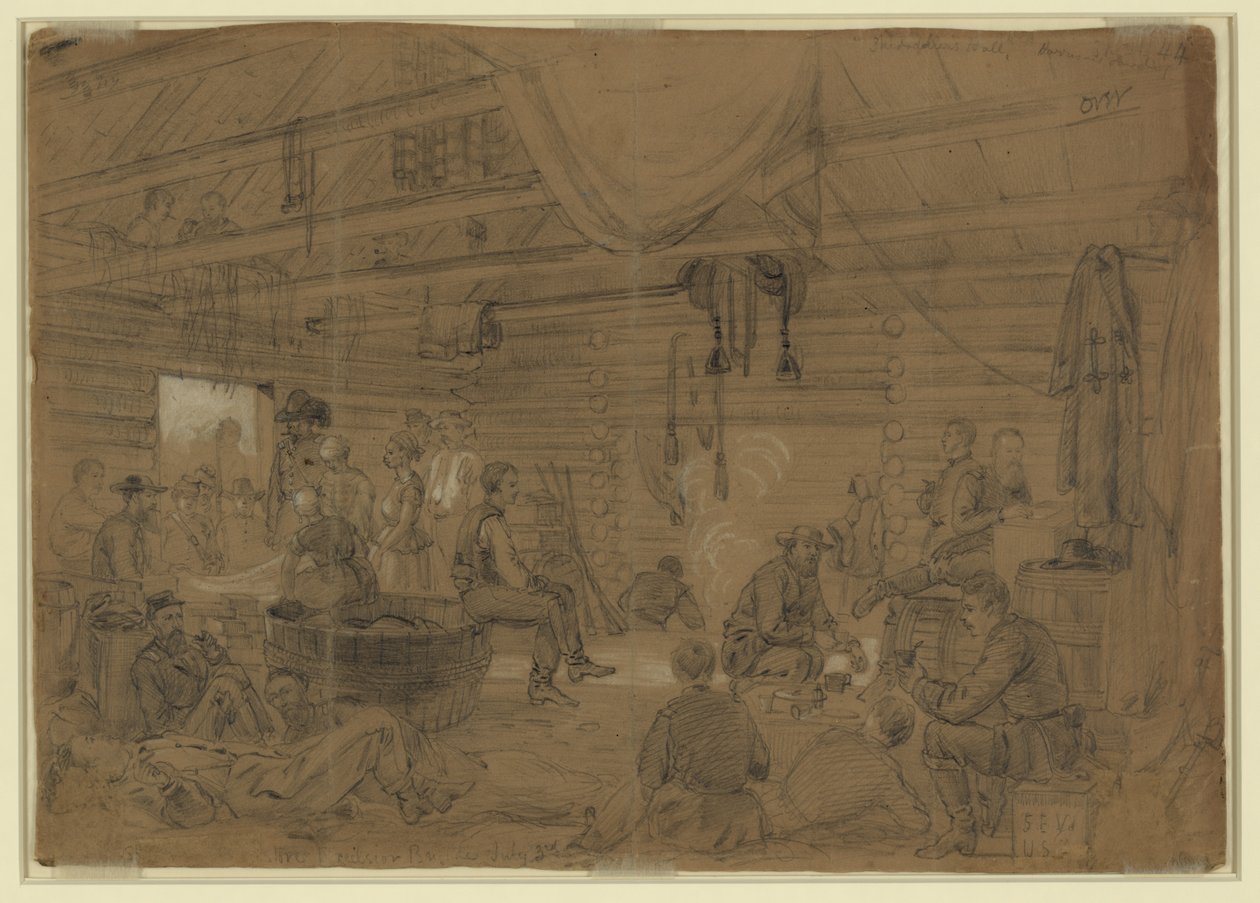Hala Skidaddlers, Lądowisko Harrisona autorstwa Alfred Rudolph Waud
