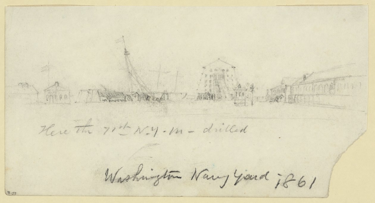 Waszyngton Navy Yard autorstwa Alfred Rudolph Waud