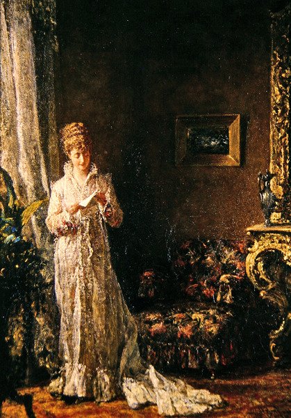 Dama w koronkowej sukience (Dobra wiadomość) autorstwa Alfred Seifert