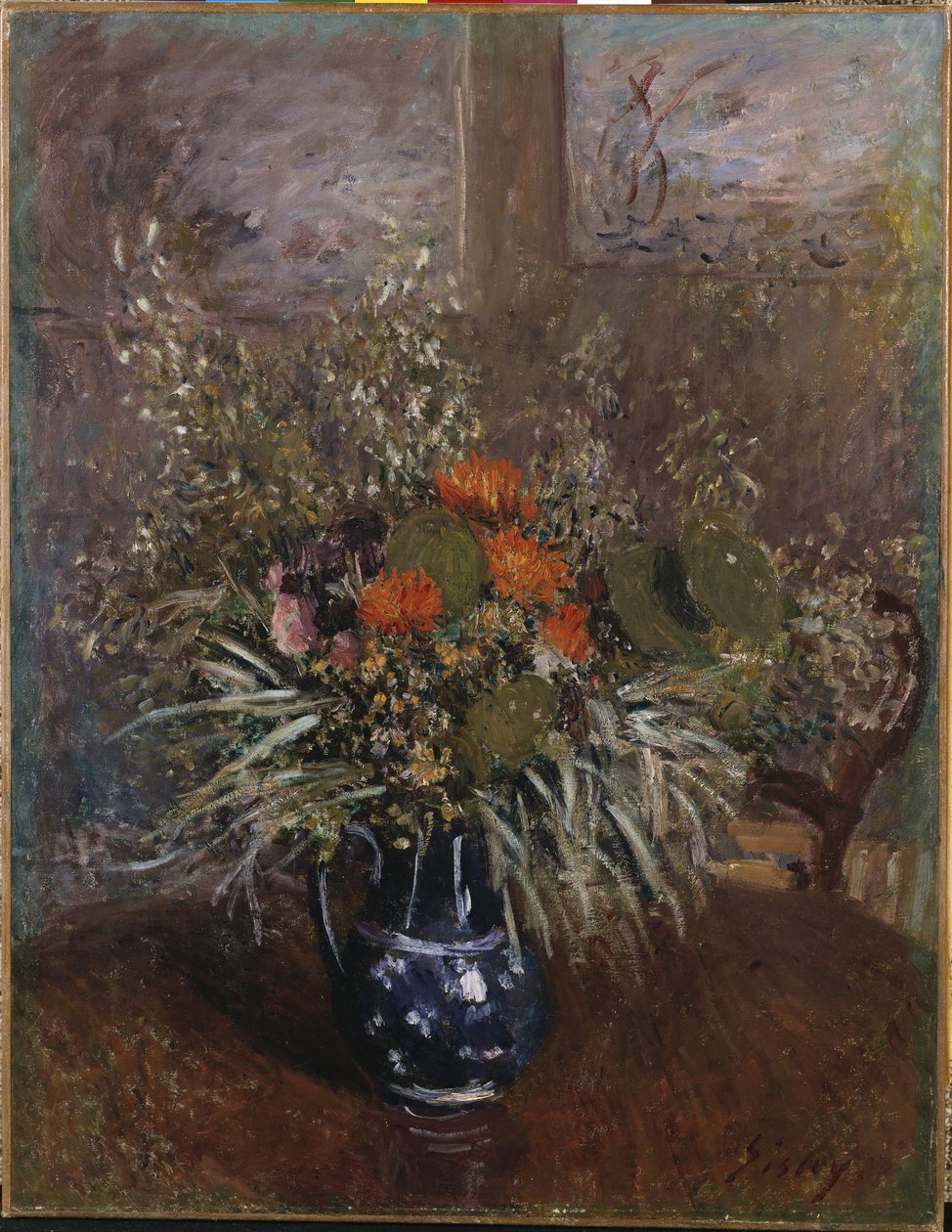 Bukiet kwiatów autorstwa Alfred Sisley
