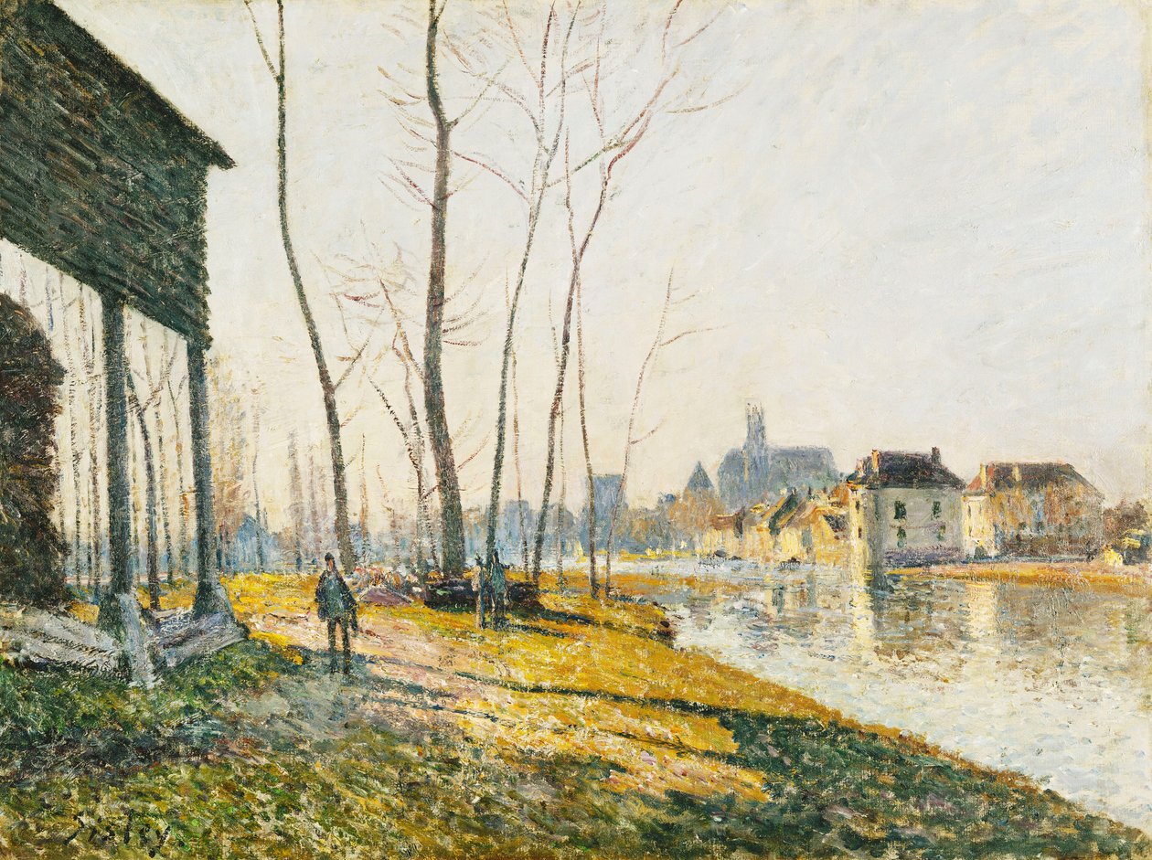 Lutowy poranek w Moret-sur-Loing; Lutowy poranek w Moret-sur-Loing, 1881 autorstwa Alfred Sisley