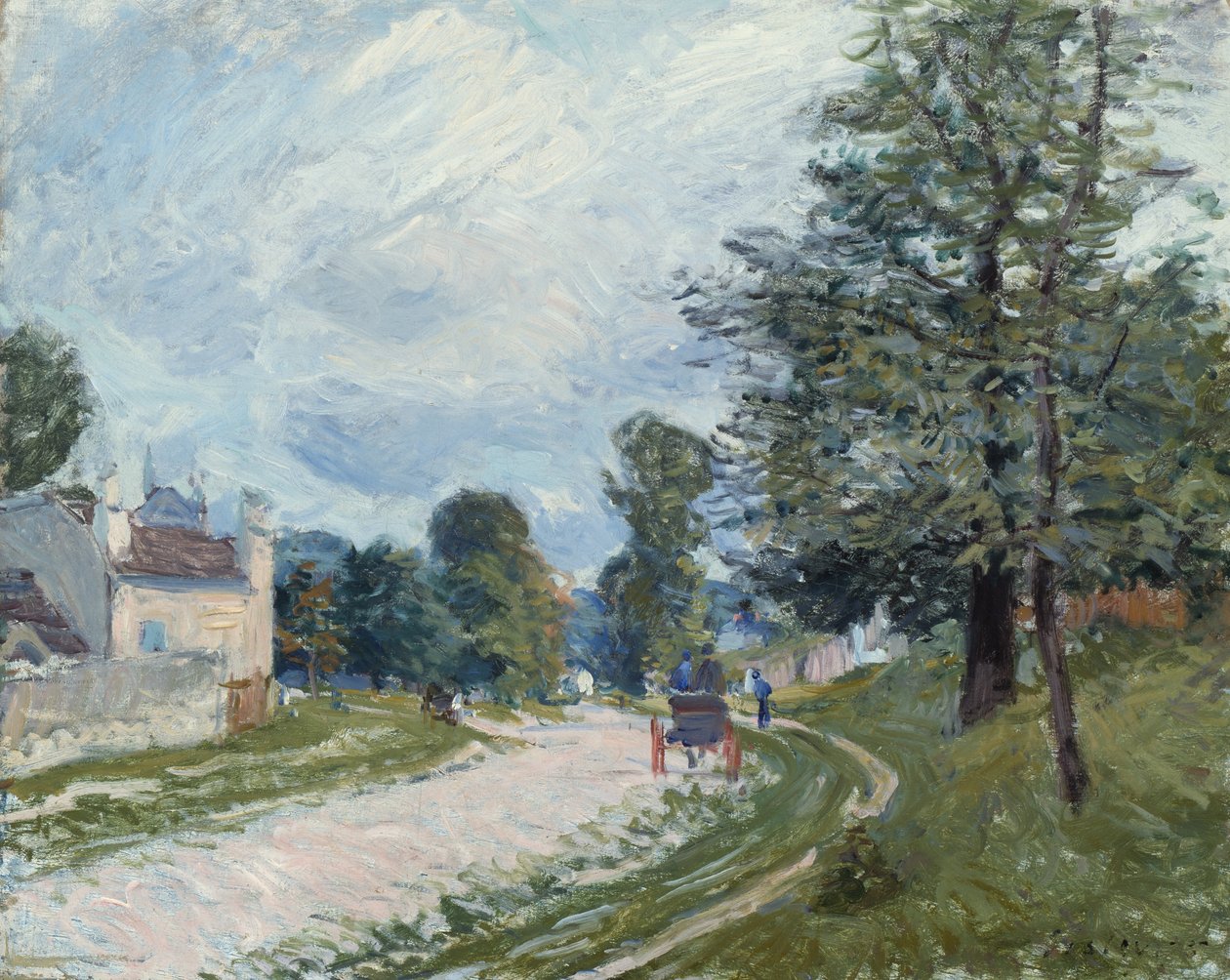 Zwrot na drodze autorstwa Alfred Sisley