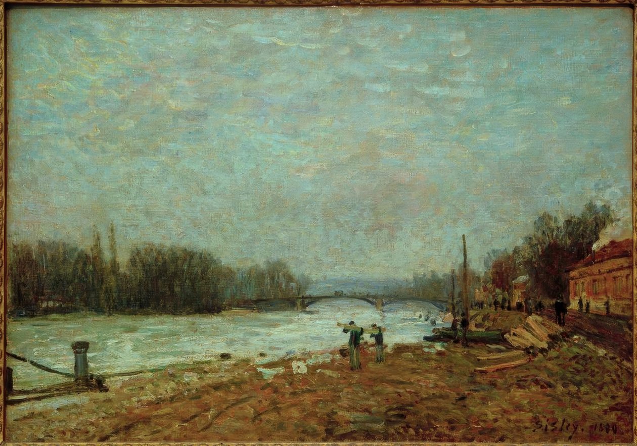 Po klęsce Sekwana przy moście Suresnes autorstwa Alfred Sisley