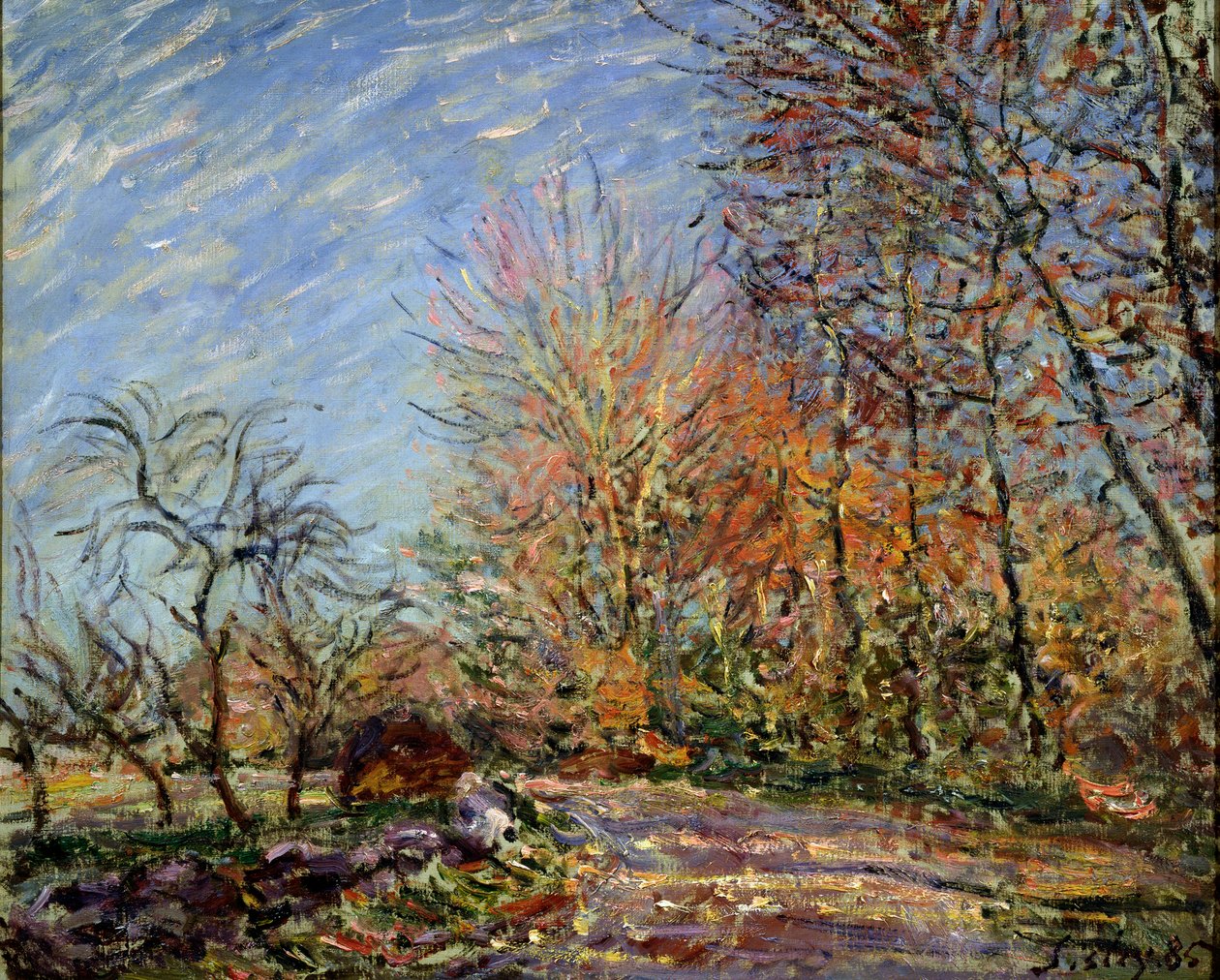 Na skraju lasu w Fontainebleau, 1885. autorstwa Alfred Sisley