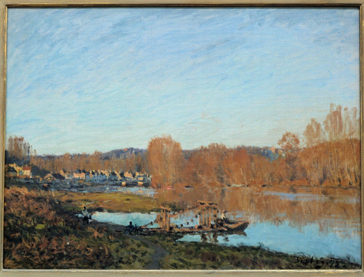Jesień nad brzegiem Oise w 1873 r. Obraz Alfreda Sisleya (1839-1899) 1873 r. Montreal, muzeum sztuk pięknych autorstwa Alfred Sisley