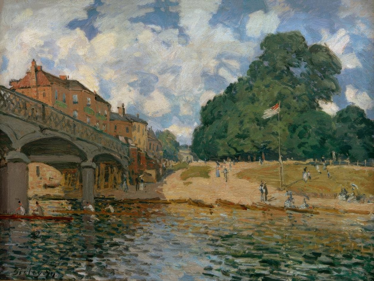Most w Hampton Court autorstwa Alfred Sisley
