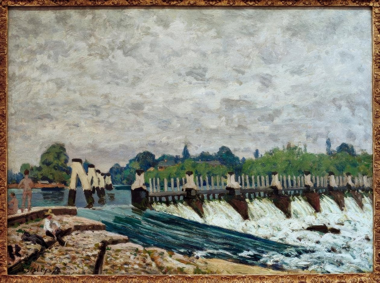 Jaz Molesey w Hampton Court autorstwa Alfred Sisley