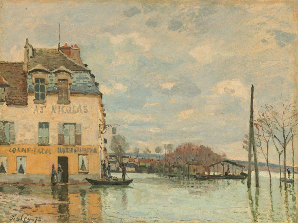 Powódź w Port-Marly, 1872. autorstwa Alfred Sisley