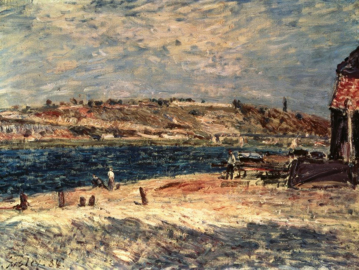Flußufer w Saint-Mammes autorstwa Alfred Sisley