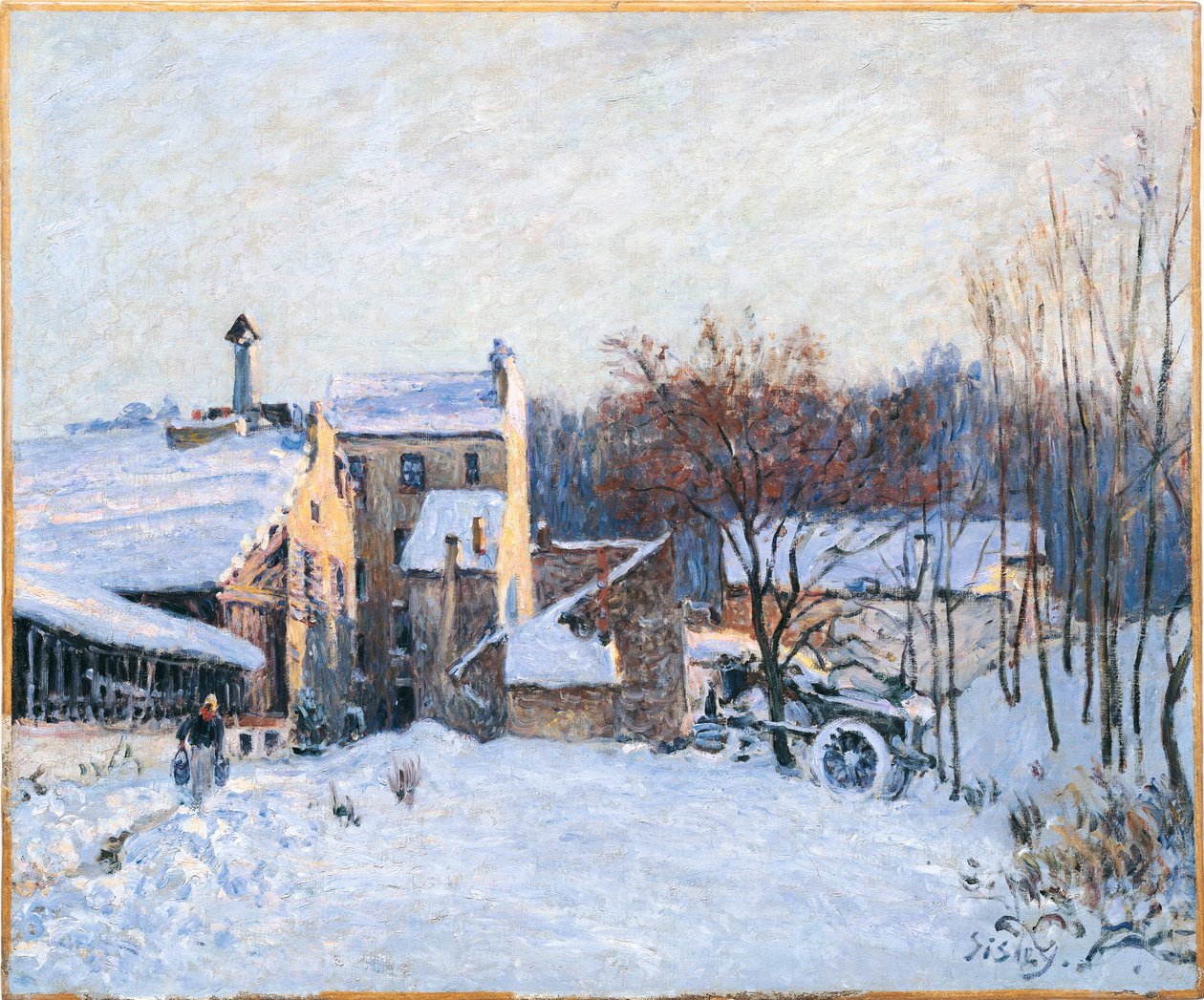 Francuski: Une cour à Chaville autorstwa Alfred Sisley
