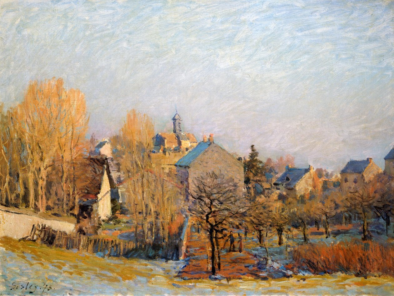 Mróz w Louveciennes, 1873. autorstwa Alfred Sisley
