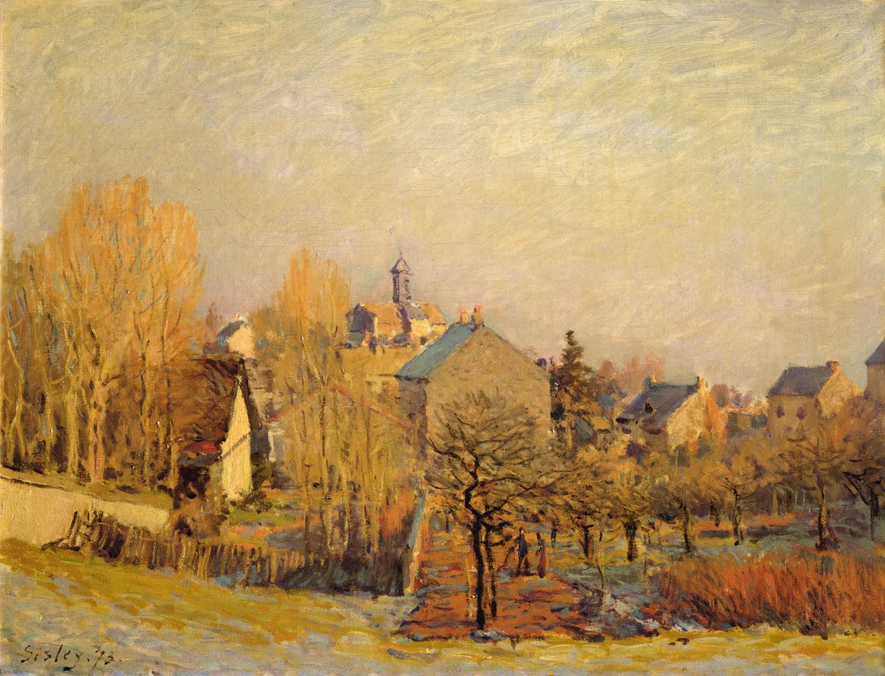 Mroźny poranek w Louveciennes autorstwa Alfred Sisley