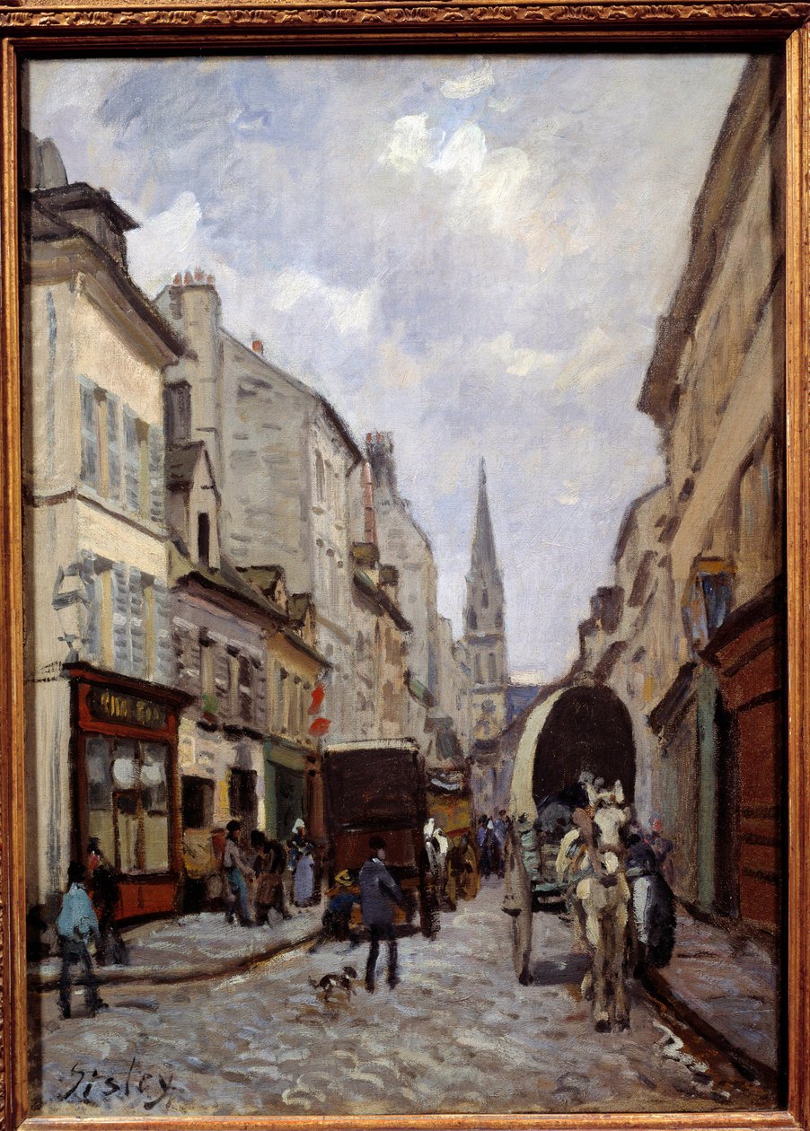 Główna ulica w Argenteuil. Obraz Alfreda Sisleya (1839-1899) autorstwa Alfred Sisley