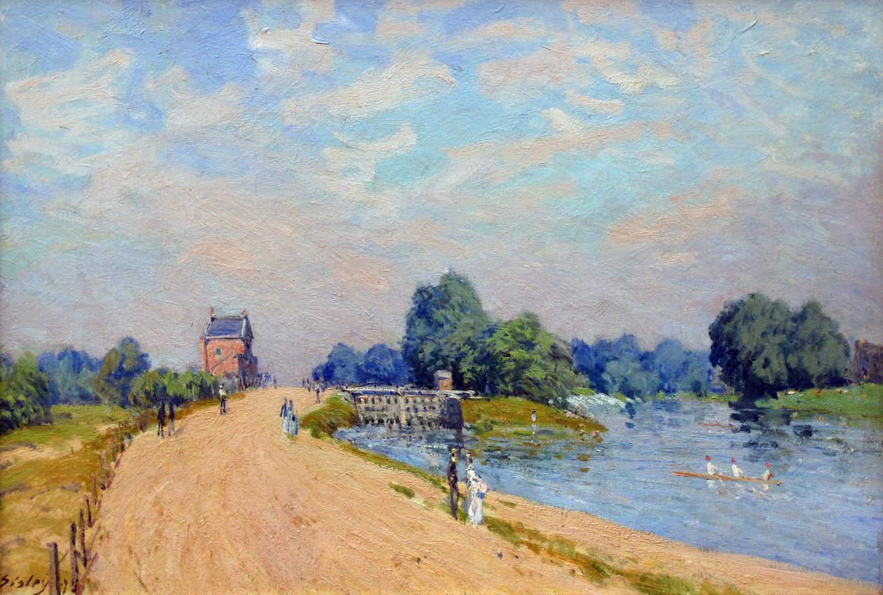 Hampton Court Road autorstwa Alfred Sisley