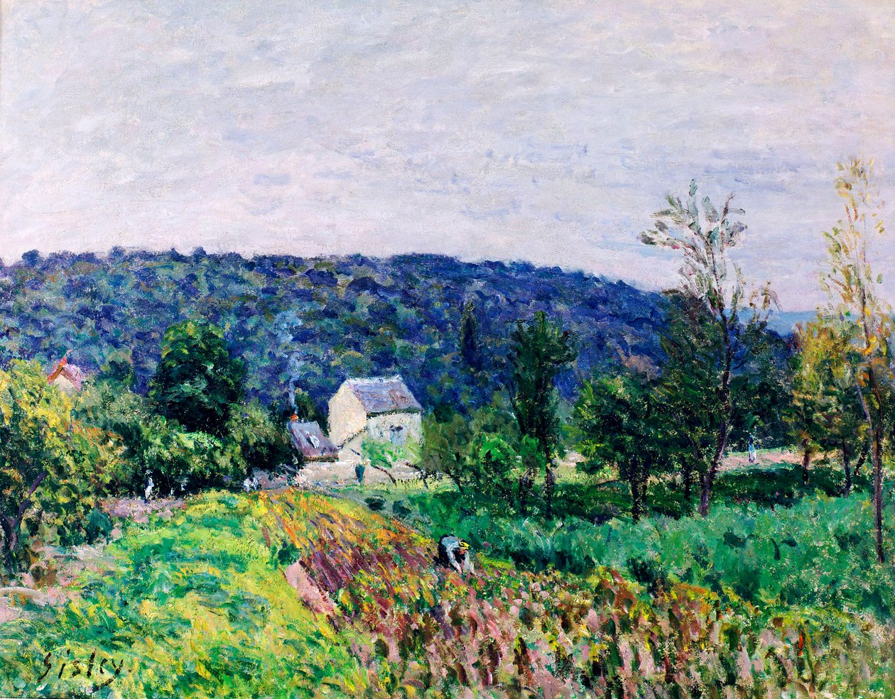 Wzgórza otaczające Paryż, 1879 autorstwa Alfred Sisley