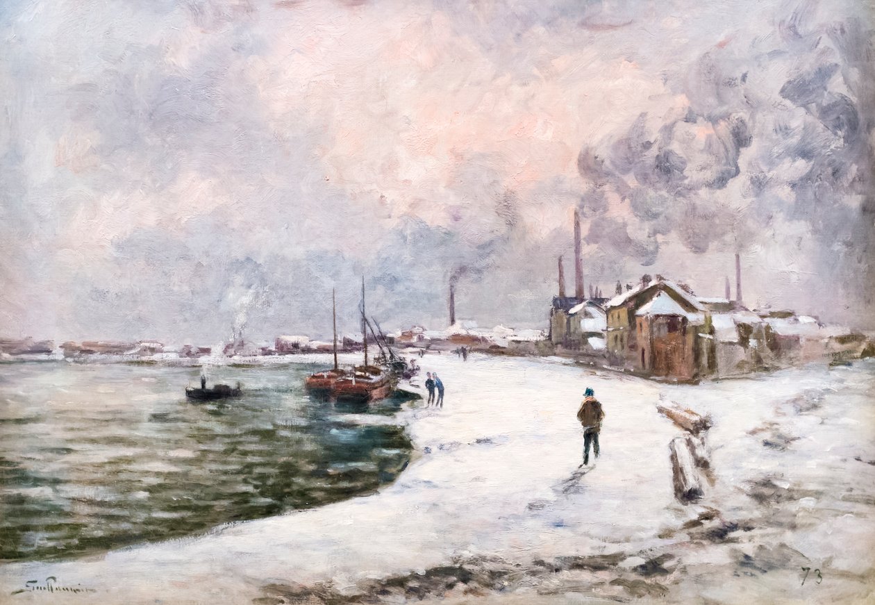 Bluszcz w śniegu autorstwa Alfred Sisley