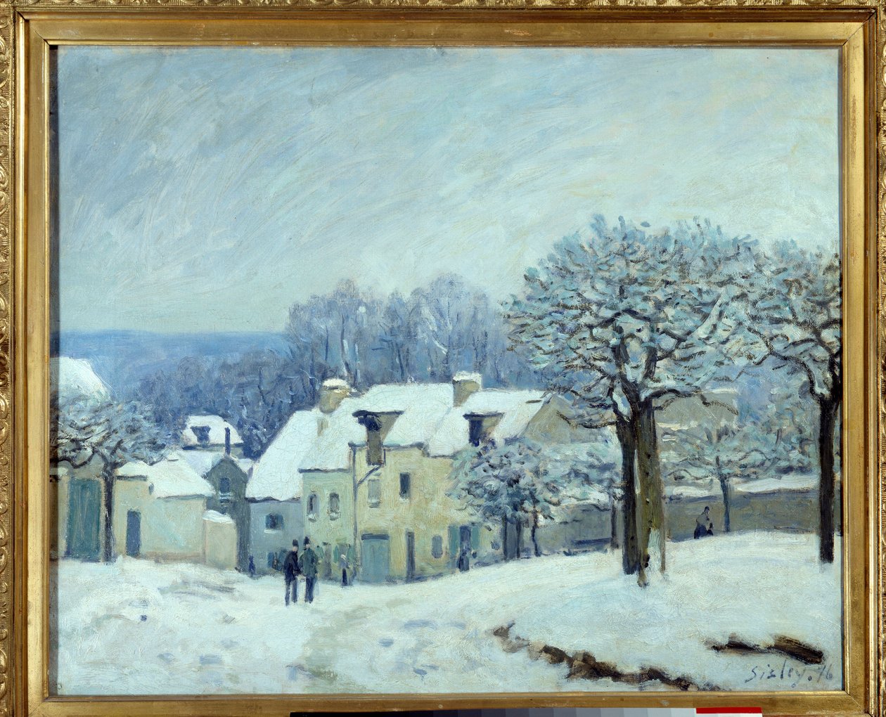 La place du kennel a Marly, efekt malowania śniegiem Alfreda Sisleya (1839-1899) 1876 wym. 0,5x0,61 m Rouen, Musee des Beaux Arts autorstwa Alfred Sisley
